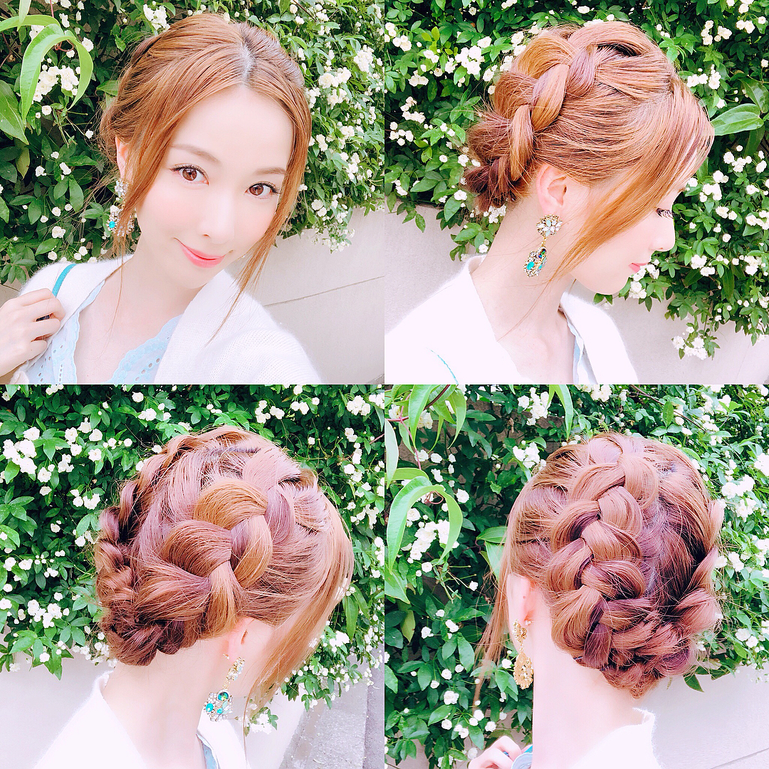 瀬戸早妃 今日のヘアアレンジ 今朝は 少しにがてな裏編み込みを 練習してみました 最終的にぽってり立体的になるように 編み込んだ後に毛束を引き出すのが ポ Moe Zine
