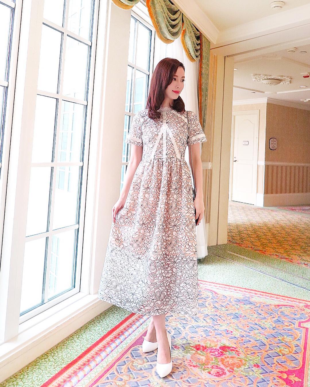 瀬戸早妃 たくさんご質問頂いたこちらのレースワンピース 旅行に持って行ってもシワが気にならず たくさん活躍してくれるワンピース 総レースなのにドレッシー過 Moe Zine