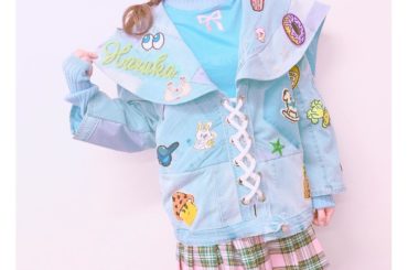 カラフルなワッペンがいっぱいで
気分は原宿girl
#AKB衣装 
#青くさいロック...