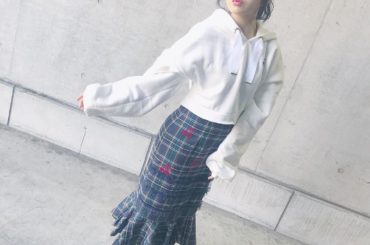 *
柄のパーカーとマーメイドスカート、
この組み合わせ好きすぎる〜
#ootd #swankiss #握手会...