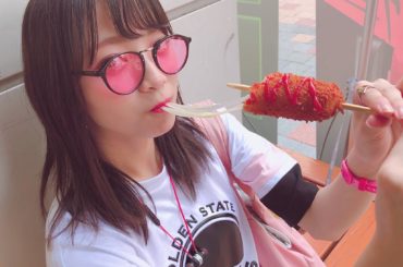 ✽+†+✽――✽+†+✽
念願の！チーズドック
.
#チーズドッグ 
#맛있었다 #치즈핫도그 #사랑해요...