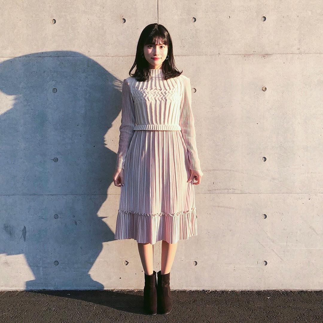 谷口めぐ 今日はお気に入りのワンピースを着たよ プチプラでも上品に見えるから好き 17kg Official 17kg イチナナキログラム ワンピース プチ Moe Zine