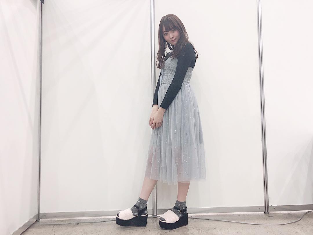 達家真姫宝 今日の握手会の私服です 水色の服ハマってるみたいです おかわおかわ トップス Rojita ワンピース Bubblestokyo 靴 Ni Moe Zine