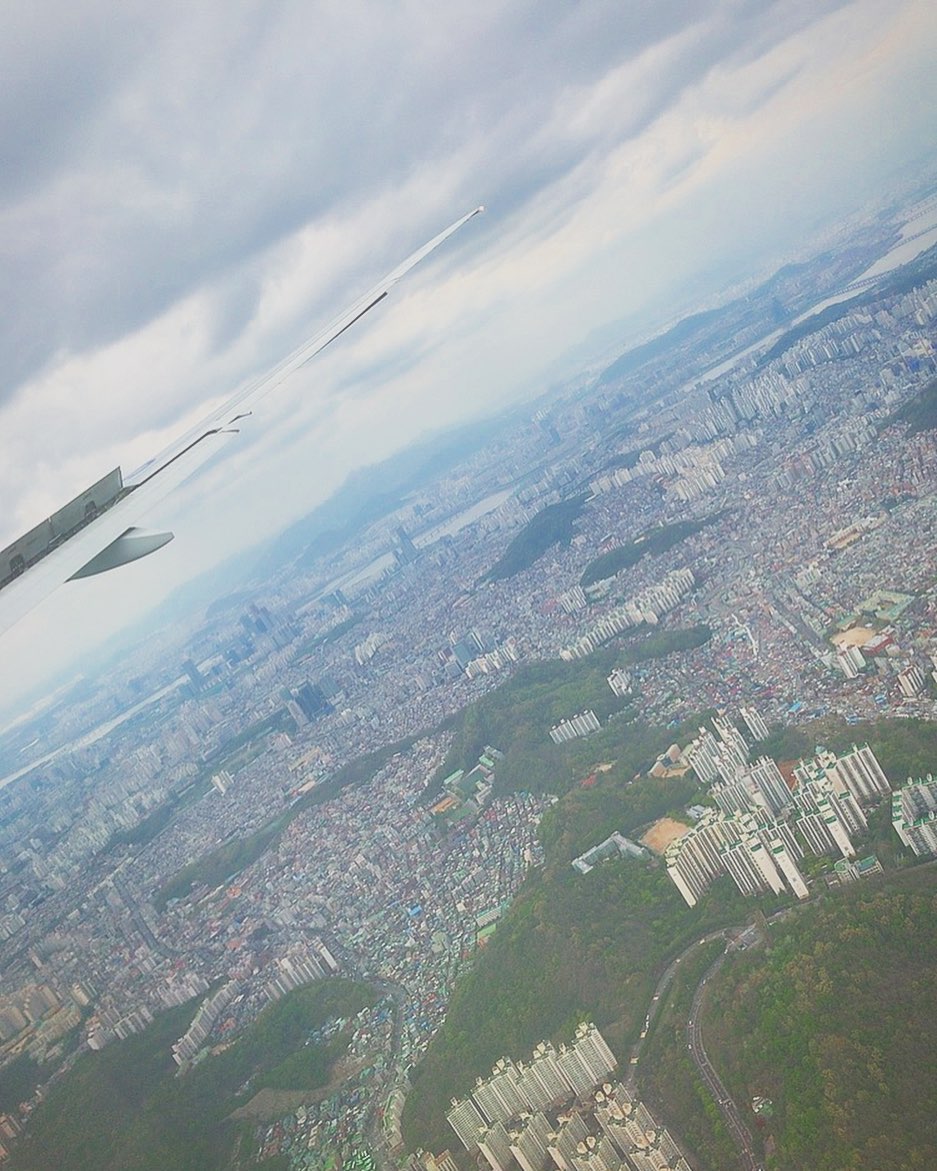 千葉恵里 飛行機 景色 綺麗 韓国 空 Moe Zine