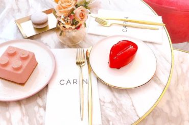 #CARIN で食べたケーキ達﻿
﻿
﻿
あまりの美味しさに、ママとビックリしたよ！！﻿
﻿
今まで食べたケーキの中で1番って位美味しかった﻿
（ピンクブロック...