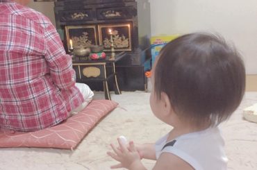 朝、家族で納骨堂へ行きお爺ちゃんをお迎えに行ってきました
息子もまんまんさん（仏様）にあーん（お参り）できるようになりました
あっという間の夏休みでしたが、とて...