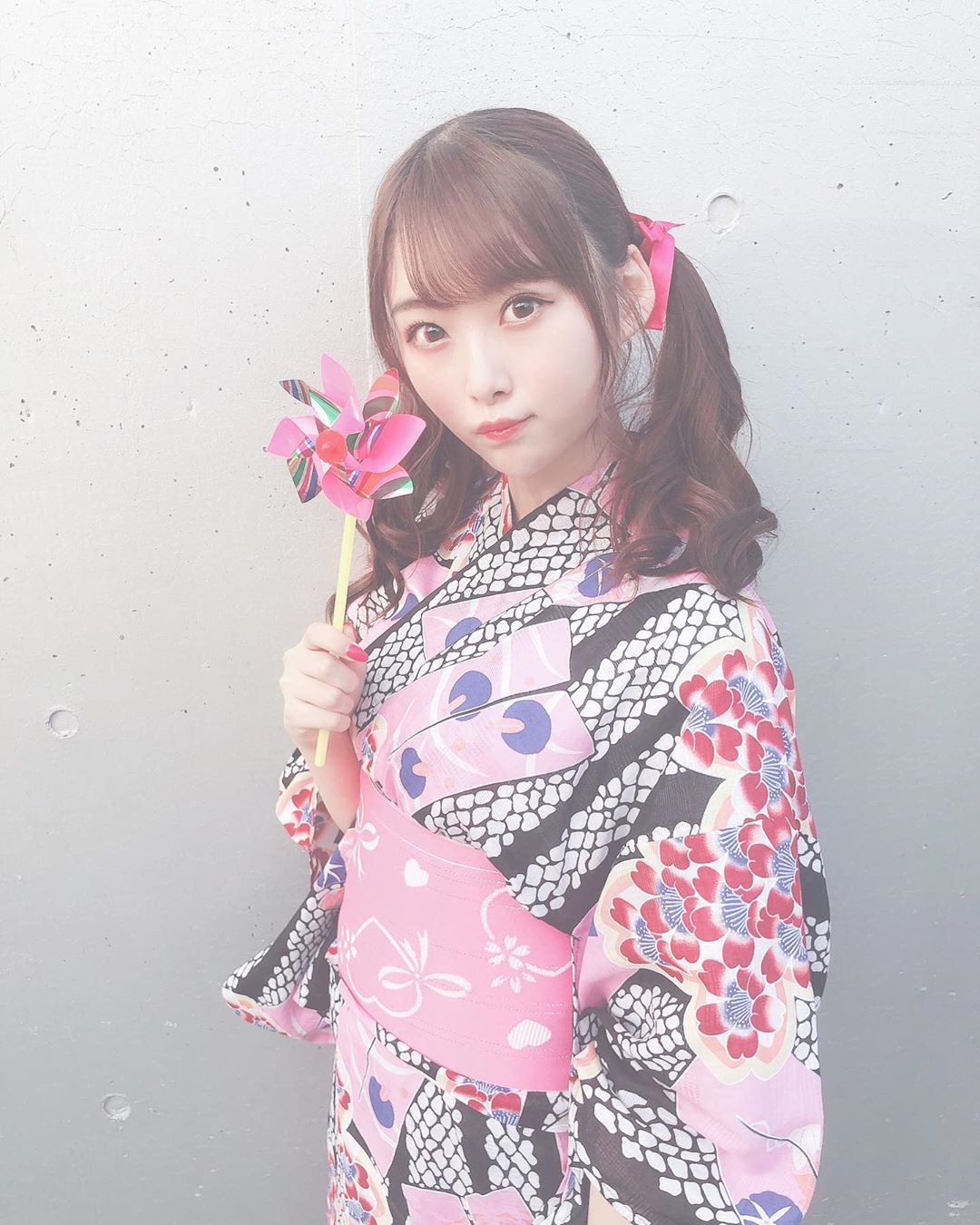 達家真姫宝 今日の浴衣は可愛い感じだったから ツインテールしてリボン付けました どおですか 幼いね っていっぱい言われたよ 浴衣 ツインテール Moe Zine