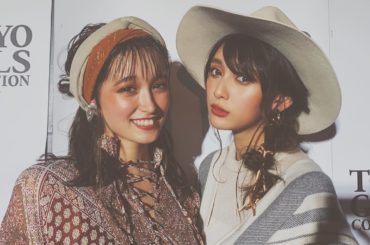 TOKYO GIRLS COLLECTION 2019/AW﻿
ヘアショー×Ungridステージで一緒だったトラウデン直美ちゃん﻿
ニーナちゃんの真似してほっぺ...