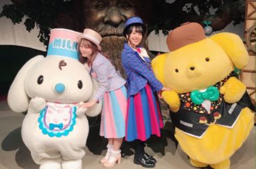.
.
『愛美＆伊藤彩沙 ”Valentine Party” in サンリオピューロランド』の撮影で着用させて頂いた衣装です
.
.
ミルクとプリンくんと一緒に...