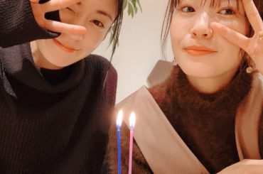 遊びに来てくれたのは猪鼻ちひろちゃんでした
実は１０年以上前にnon-noで一緒だったのですが久しぶりに再会してはじめての2人ご飯
お誕生日のケーキとお花をいた...