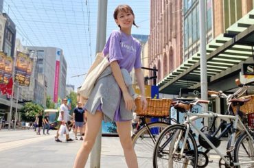 スポーティな服装にしてみたよ！
お洋服は私の好きな紫〜
これは @shoplist_official で買った @sonyunara_jp のセットアップだよ！...