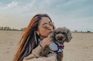 ．
この間のぐみDay♡
浜辺を走り回ってました可愛い〜...