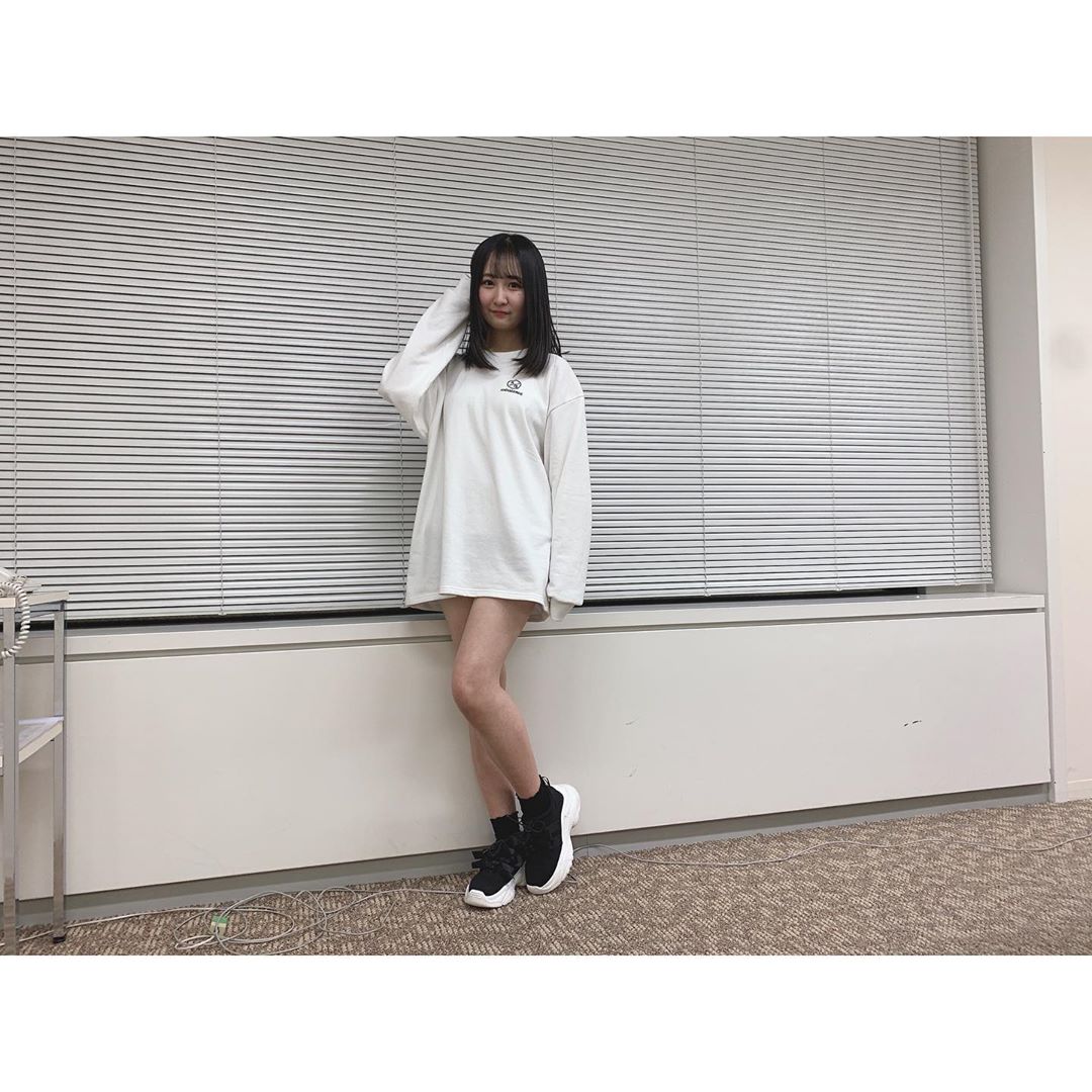 山邊歩夢 ロンtが大きくて ワンピースになりました そして この日は美容院に行って 髪の毛サラサラでした あゆーで 私服 コーデ ロンt Moe Zine