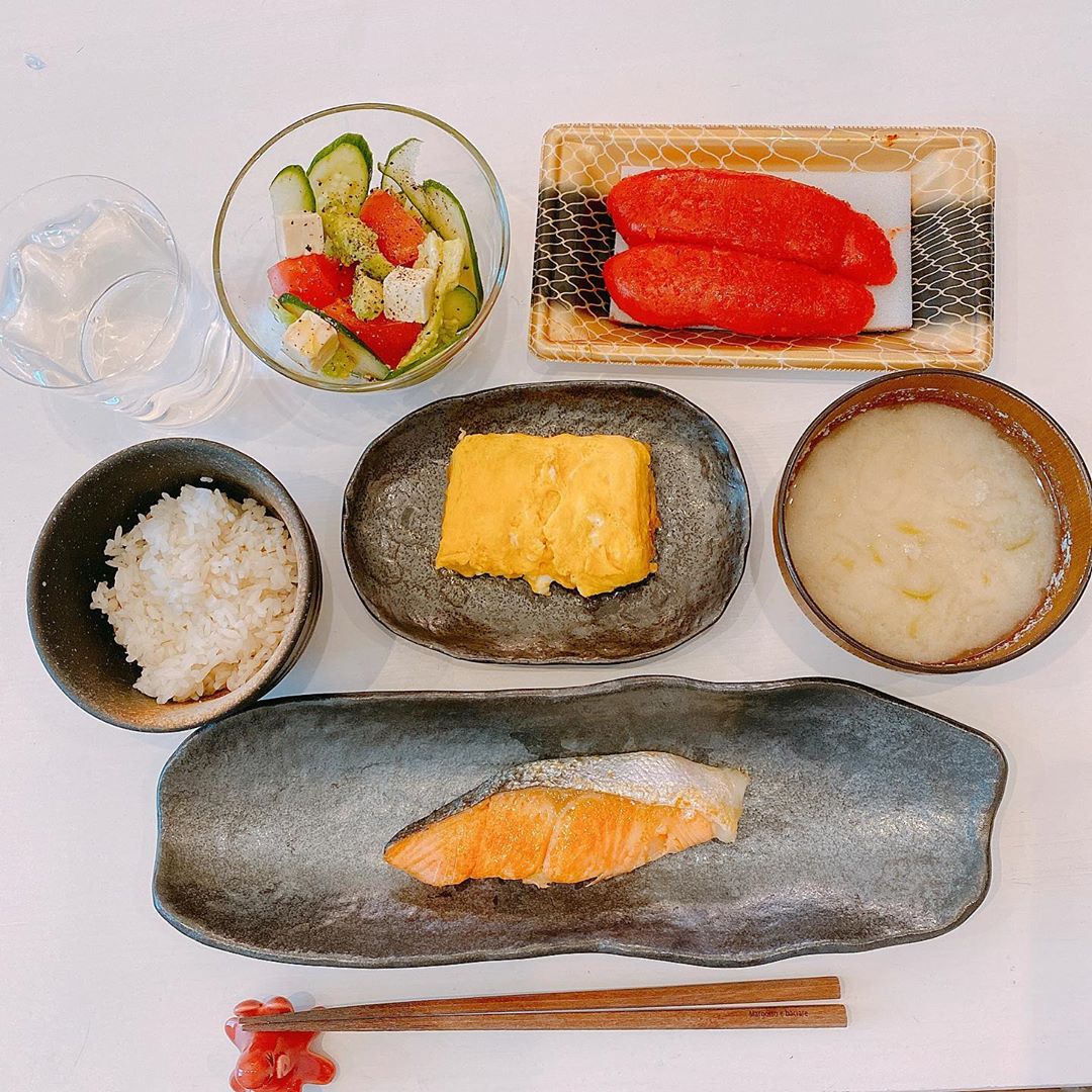 天木じゅん Morning 天木ごはん 明太子 1番好きな食べ物 鮭 Morning 朝食 朝ごはん 和食 Moe Zine