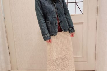 @gu_for_all_ 
#透かし編みニットスカート 
透かし編み大好き♡
アイロンかけなくてもはけるし（笑）、肌触りも気持ちいいしー♩
155センチでもSサ...