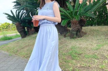 ﻿
𝐒𝐰𝐢𝐧𝐠𝐥𝐞 × 美人百花 コラボ﻿
ドッキングワンピース﻿
﻿
わたしは 涼しげカラーの﻿
ブルーにしたよ〜﻿
首元のレースのデザインが お気に入り！﻿...