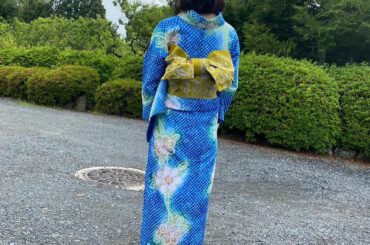 涼しい素材の青色の浴衣でした

#京都 #kyoto #いろどり日記 #浴衣...