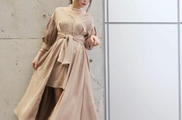 新作2way Docking Dress﻿
﻿
ドロップしたルーズなシルエット﻿でゆるっと華奢見え
×シャツ巻きでウエストしめて、﻿
抜けがありつつは...