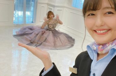 手乗り#小山百代 姫

文化放送超A&G＋にて毎週土曜日14時30分から放送中の「サンセルモプレゼンツ　結婚式はあいのなかで」でのオフショットです
くすみピンク...