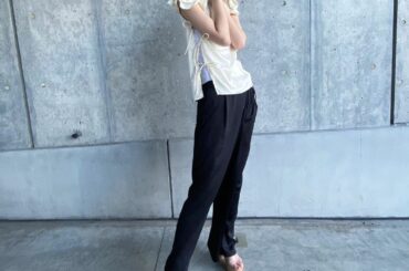 TGCの時の私服はこんな感じでした〜
楽チンだけど可愛い @honeymihoney_official のセットアップ。
サイドのリボンが可愛いの！
インナーは...