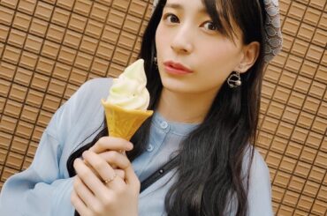 #食欲の秋
#梨ソフトクリーム
#ベレー帽...