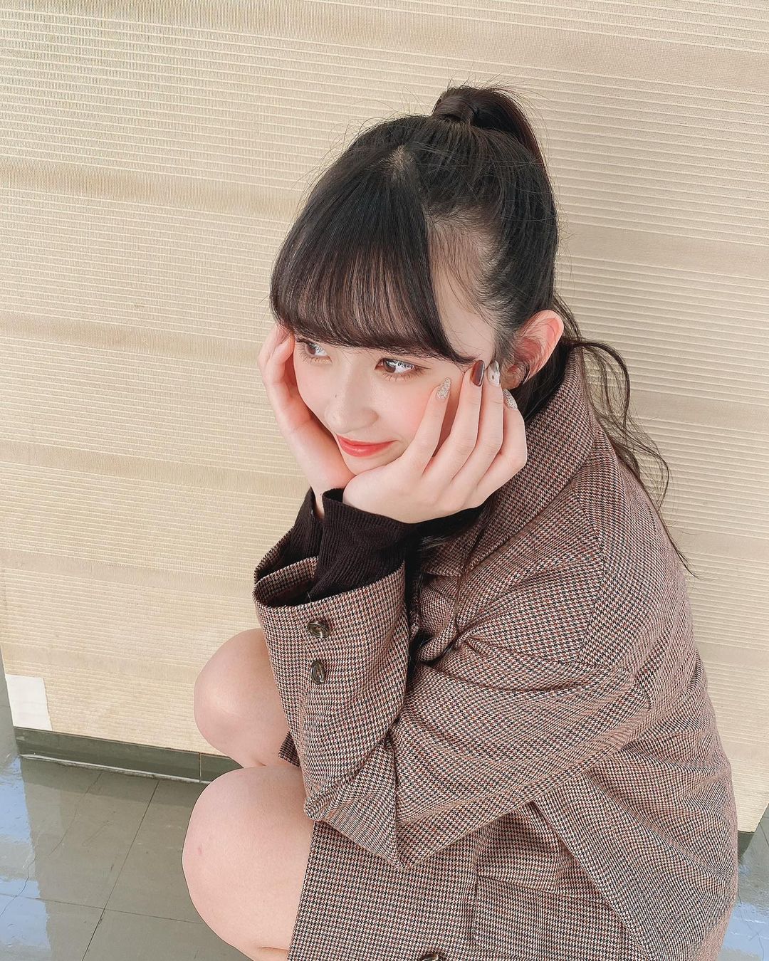 松本日向 秋かわいい 可愛いセットアップゲットした おきに 秋 セットアップ ハーフアップ 秋コーデ Moe Zine
