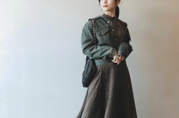 old

最近買ったブラウンのワンピース。
シルエットがとても綺麗だから
ぴったりめのサイズを選んでみたの。
母の昔から使っているGジャンを合わせたら
いつも着...