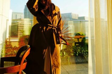 さっと羽織れる軽くて暖かいコート
寒くなってきたから大活躍
夕陽が逆光すぎちゃう。
#snidel#chloe...