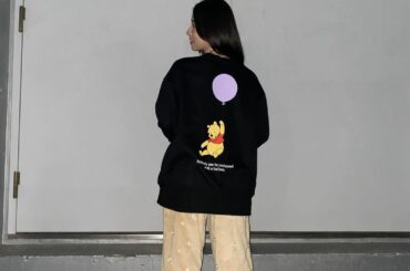 .
珍しい格好かな?
プーさんが可愛くて発売日の朝にgetしに行ったスウェットなんだお話し会だと後ろ見せられなかったけど、こんな感じでした

マ...