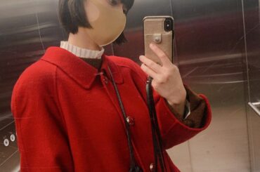 .
首元フリルが可愛いワンピースだったから、
赤いコートからフリルだけ見えるのがお気に入り。
肖像画のダイアナ元妃も首元フリルのブラウス着てた。
彼女はブラウス...