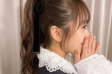 *
ポニーテール×リボンの最強コンビ
衣装では珍しいイヤカフも！
#離れていても #akb衣装...
