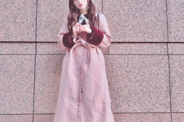 ピンクのコートも可愛いんだよ！
#honeysalon #コート #ベレー帽...