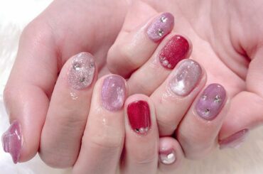 newネイル
Lapis新宿店さんにて担当はmanamiさん(@lapis_manami )です
今回はバレンタインを意識したカラーで赤をいれてみた！
可愛い...