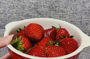 *
お友達宅に、苺のお土産...