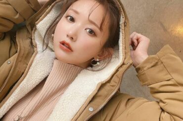 メンズっぽアウターにミニドレスてかわいよね﻿
このジャケットは中のボア取りはずせて春も着れる﻿
イエローベージュ服にはオレンジリップ﻿
﻿
jacket： @c...