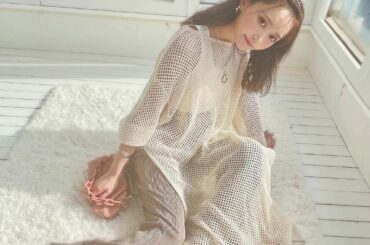 すけすけメッシュ #ゆいしふく﻿
深スリットがかわです ベージーな服にはピンク投入です﻿
#ootd #outfit #2021SS #fashion #cra...