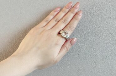 ごつめの指輪なんだけど上品できらり...