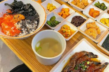 久しぶりの韓国料理♡﻿
何でこんなに #韓国料理 って美味しいんだろう〜﻿
﻿
カンジャンセウ をご飯にのせて...﻿
これは罪な味だ（笑）﻿
﻿
﻿
﻿
#斉...