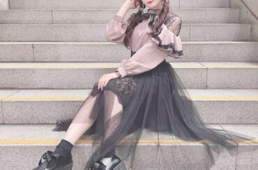 今日の私服
肩レースとスカートの形がお気に入り〜...