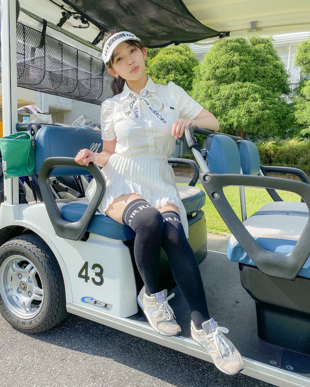 天木じゅん ゴルフ初コースデビューの ウェアは Mirror9golf を 可愛い可愛い言ってもらえたよ 可愛いのに着やすくて 万能でした この Moe Zine