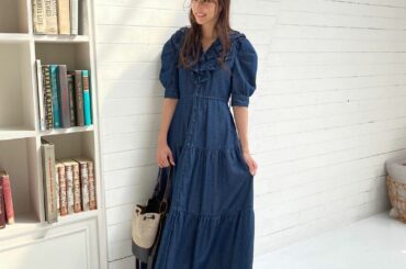 撮影おわりに私服を撮ってもらいました︎

@yuuuuukko_  @snidel_official のワンピース
形も襟元も丈もかわいすぎる...