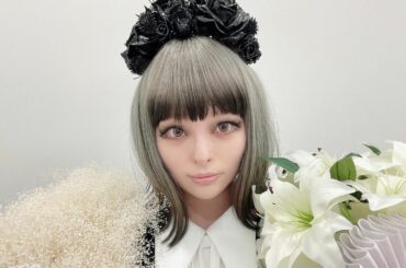 鼻先ちょんってピンクのせたよ...