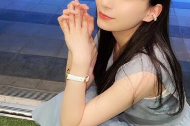 前髪伸びてきた…！
( #舞台マジムリ のために伸ばし中。)

#akb48
#ブルベ夏
#水色
#ワンピース 
#イヤーカフ
#骨格ウェーブ...