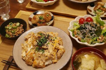3人分、フライパン一つで完成させる親子丼は楽々献立のひとつ！
・
火入れ失敗したけど味がよければすべてよし。
そのほかは腸活を意識して、水溶性食物繊維多めです
...