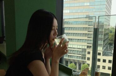 可愛い緑色のカフェ...