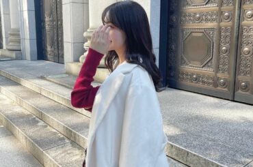 .
メルトンフレアロングコート、
リクエストを多くいただいていたオフホワイトを着てみました

実は、今年は絶対に白のコートを作ろう！と
型を決める前から決めてい...