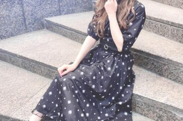 実はゆきりんさんからお下がりで頂いたワンピース！かわいい
#かよよん私服 #ワンピースコーデ #eatmejapan...