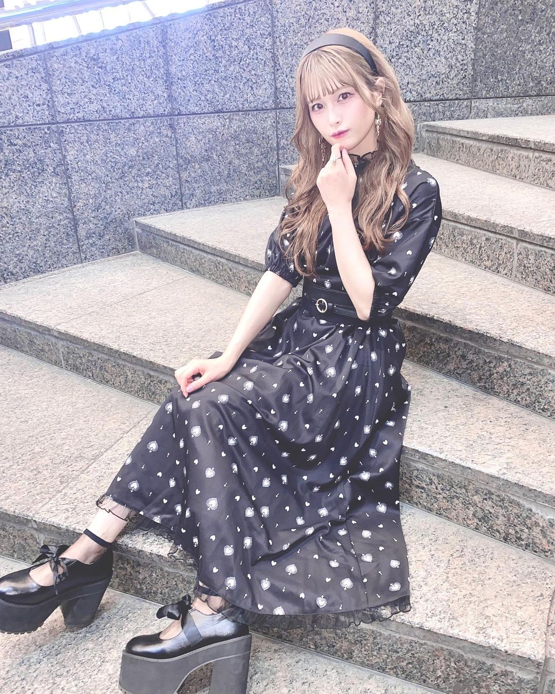 田北香世子 実はゆきりんさんからお下がりで頂いたワンピース かわいい かよよん私服 ワンピースコーデ Eatmejapan Moe Zine