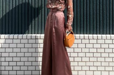 落ち着いた色味のサテン生地と
綺麗なワイドシルエットがポイント

カーキもあります!

#keeepy
#キーピー
#ヨコタノシフク...