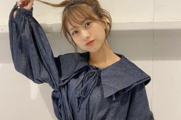 珍しいポニーテール
新しいデニムトップスがお気に入りです

今年秋服たくさん着れてる気がする！
うれし！

tops @milaowen_official 

...